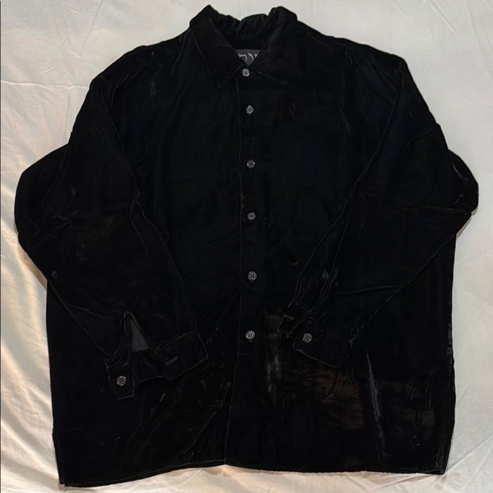 Jay Y. Ko Black Velvet Shirt